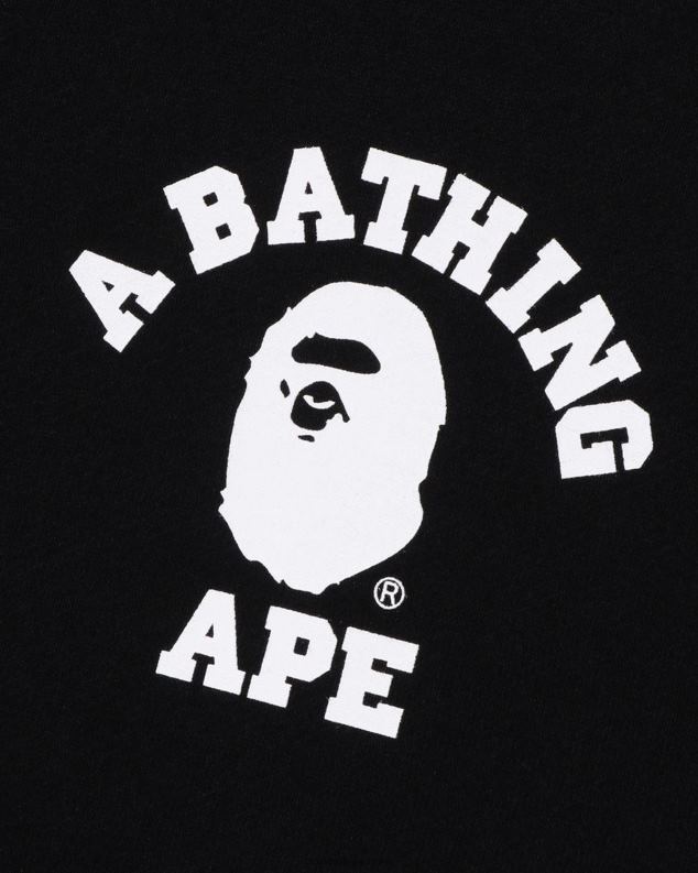 црн мушкарци A Bathing Ape колеџ опуштена дуксерица са пуним патентним затварачем J4280232