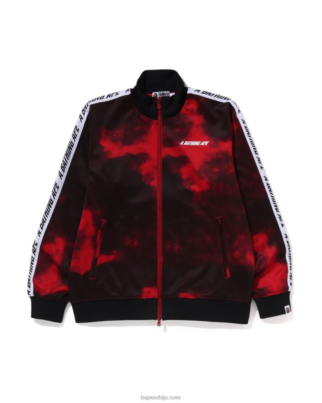 јарко црвена мушкарци A Bathing Ape тие дие јакна J4280249