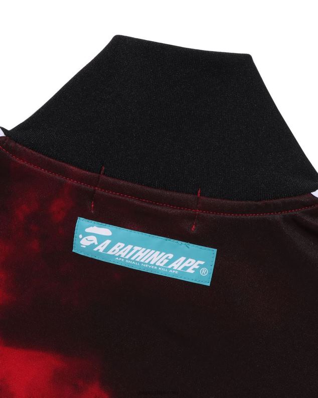 јарко црвена мушкарци A Bathing Ape тие дие јакна J4280249
