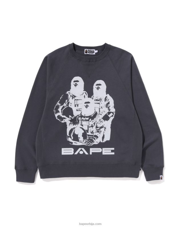 тамно сива мушкарци A Bathing Ape опуштени изрез J4280260