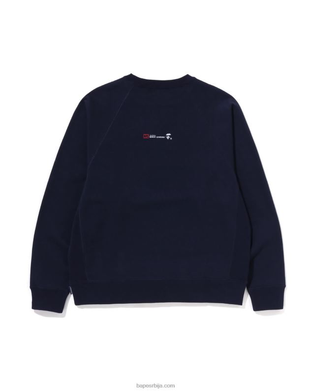Морнарско плаво мушкарци A Bathing Ape опуштени изрез J4280261