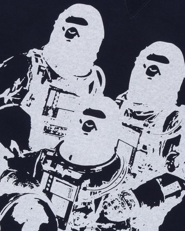 Морнарско плаво мушкарци A Bathing Ape опуштени изрез J4280261