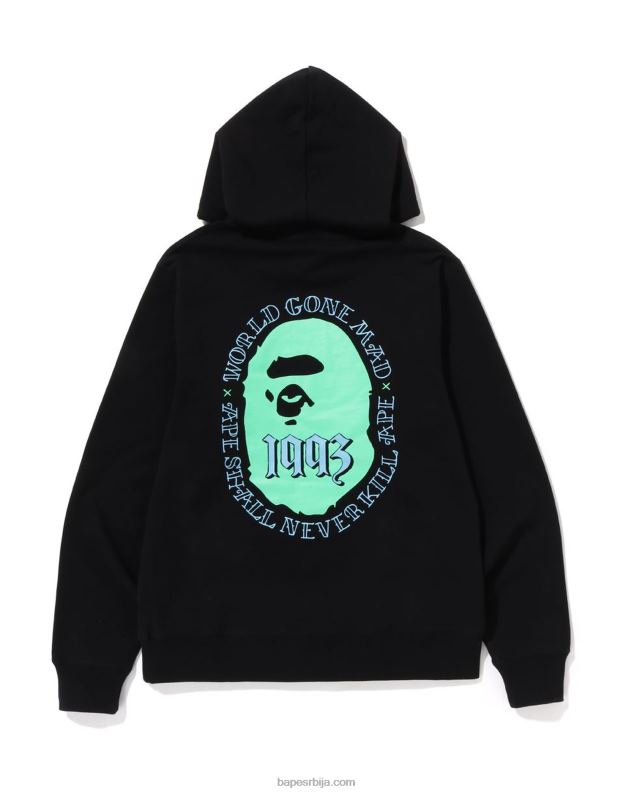 црн мушкарци A Bathing Ape пуловер с капуљачом J4280272