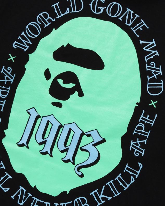 црн мушкарци A Bathing Ape пуловер с капуљачом J4280272