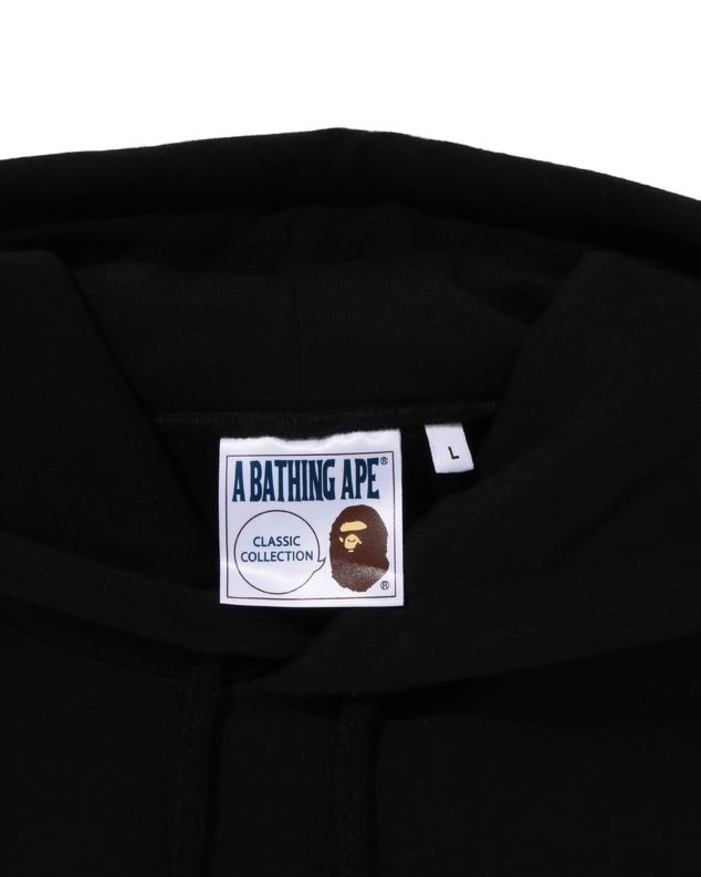 црн мушкарци A Bathing Ape пуловер с капуљачом опуштеног кроја J4280284