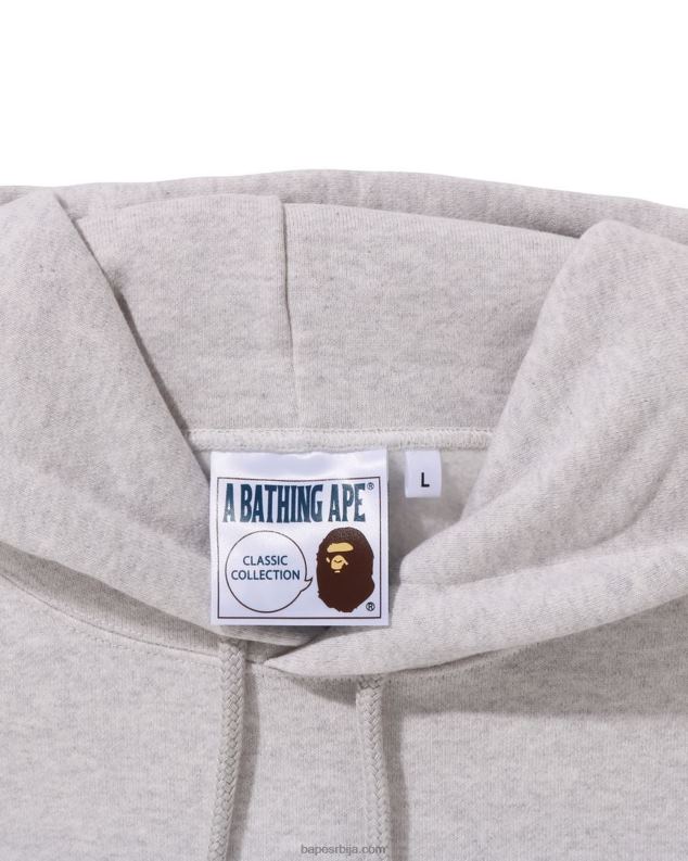 сива мушкарци A Bathing Ape пуловер с капуљачом опуштеног кроја J4280285