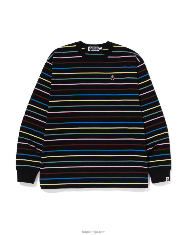 црн мушкарци A Bathing Ape мајица опуштеног кроја у облику обруча J4280288