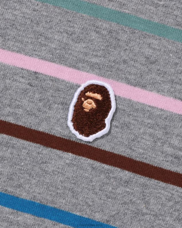 сива мушкарци A Bathing Ape мајица опуштеног кроја у облику обруча J4280289