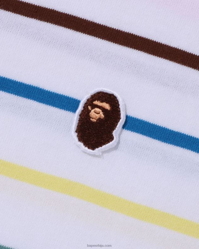 бео мушкарци A Bathing Ape мајица опуштеног кроја у облику обруча J4280290