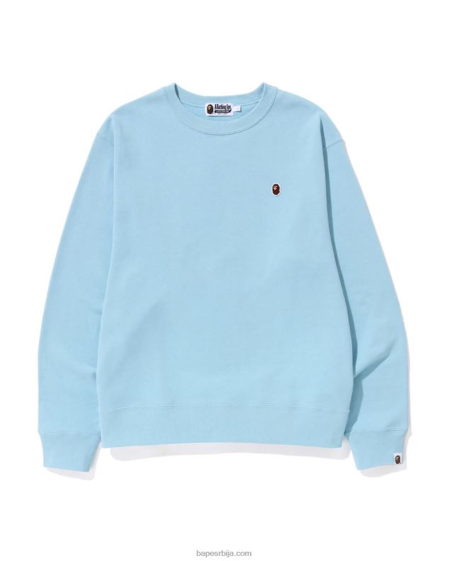 Плави мушкарци A Bathing Ape глава у једној тачки опуштеног кроја изрез J4280306