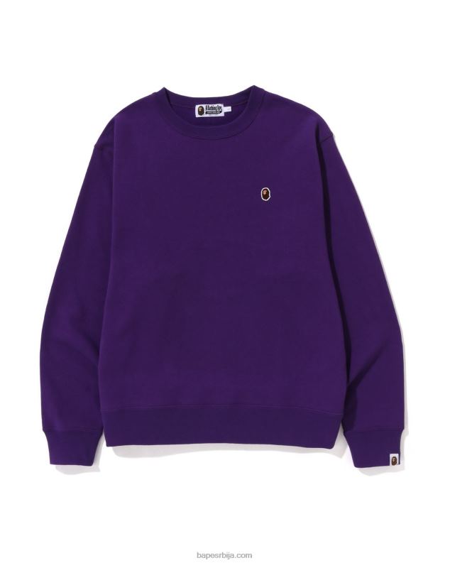 љубичаста мушкарци A Bathing Ape глава у једној тачки опуштеног кроја изрез J4280310