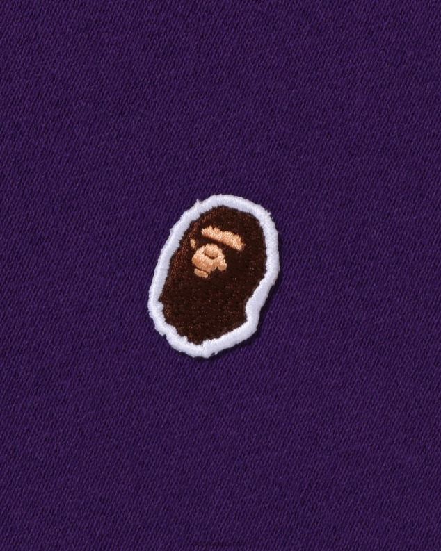љубичаста мушкарци A Bathing Ape глава у једној тачки опуштеног кроја изрез J4280310