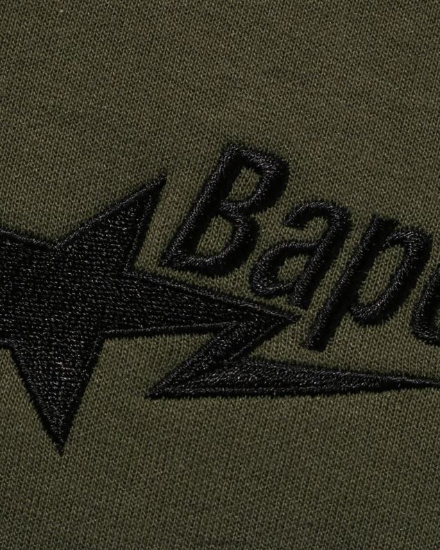Војничко зелена мушкарци A Bathing Ape пуловер с капуљачом с логотипом опуштеног кроја J4280334