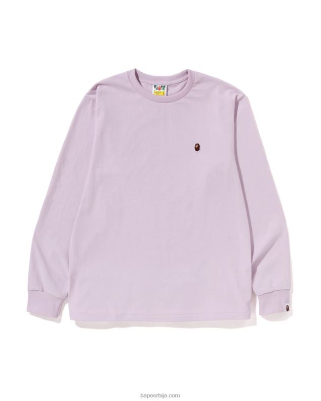 лила мушкарци A Bathing Ape хеад оне поинт тее J4280340