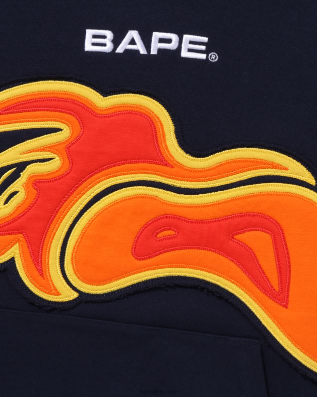 Морнарско плаво мушкарци A Bathing Ape сечење абц цамо тхермограпхи пуловер опуштеног кроја J4280343