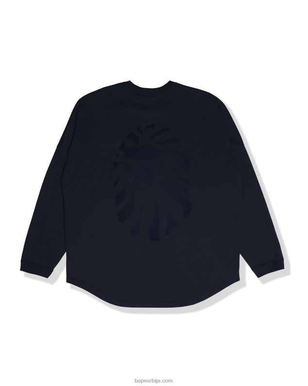 Морнарско плаво мушкарци A Bathing Ape мајица дугих рукава са логом J4280352
