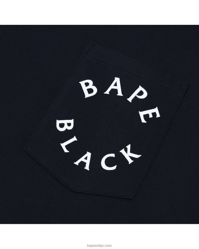 Морнарско плаво мушкарци A Bathing Ape мајица дугих рукава са логом J4280352