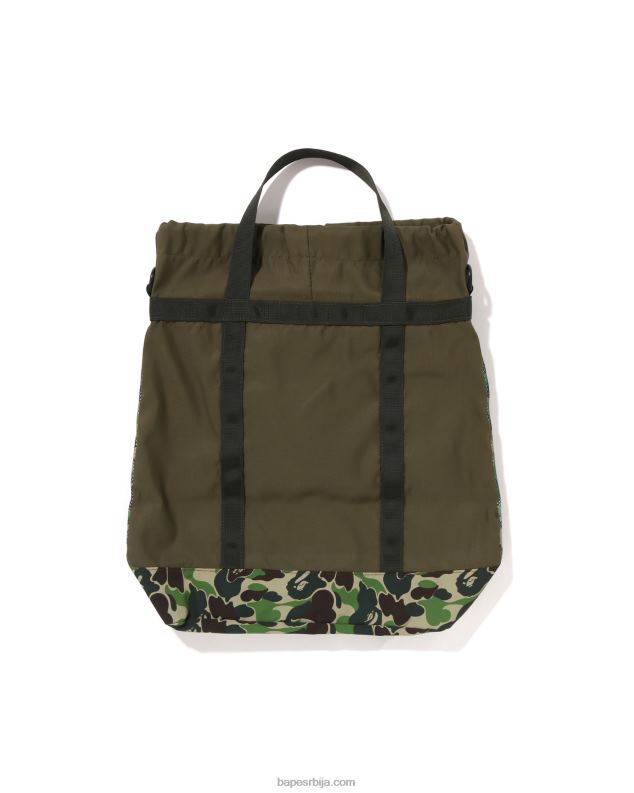 Војничко зелена мушкарци A Bathing Ape абц цамо мрежаста торба J4280396