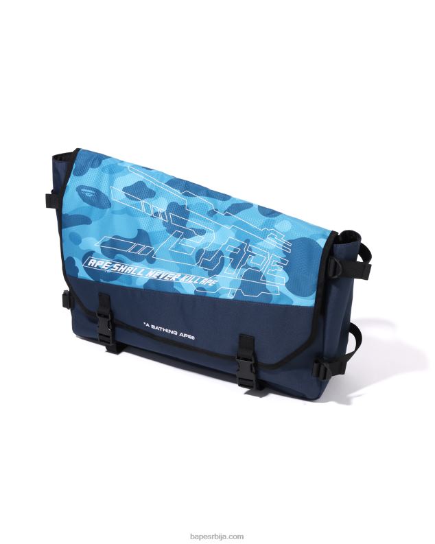 светло плава мушкарци A Bathing Ape маскирна торба у облику саћа J4280390