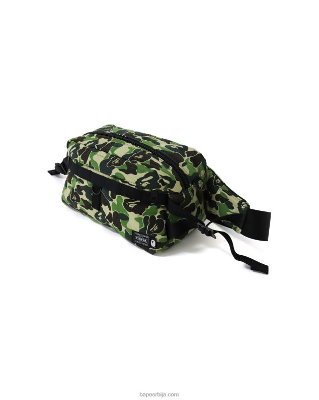 Војничко зелена мушкарци A Bathing Ape портер абц цамо торба око струка J4280755
