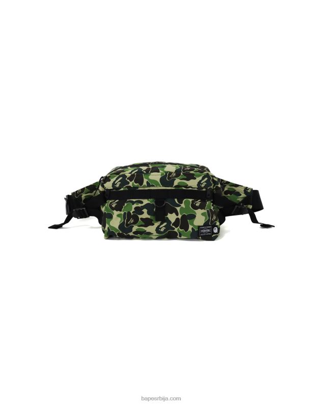 Војничко зелена мушкарци A Bathing Ape портер абц цамо торба око струка J4280755
