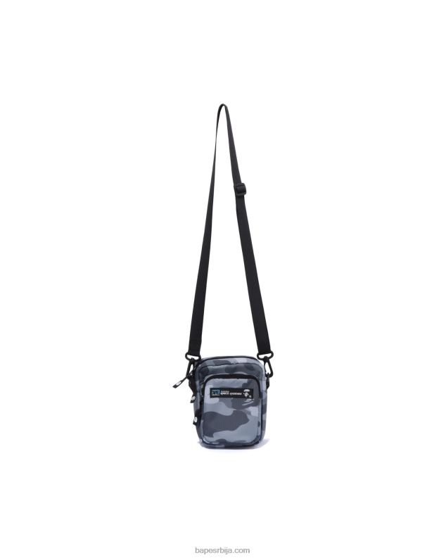 сива мушкарци A Bathing Ape саћа цамо мини торба за раме J4280410