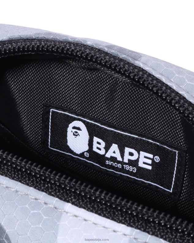 сива мушкарци A Bathing Ape саћа цамо мини торба за раме J4280410