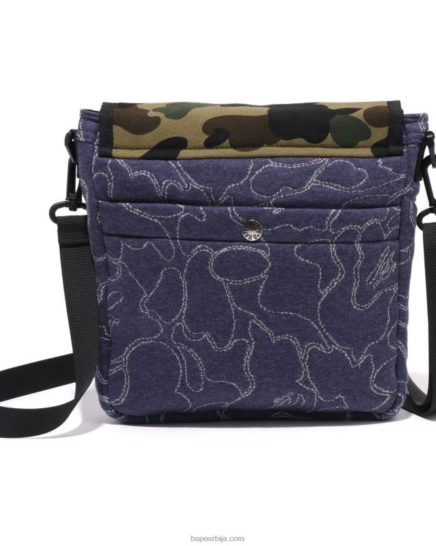 Морнарско плаво мушкарци A Bathing Ape абц цамо торба за раме J4280421