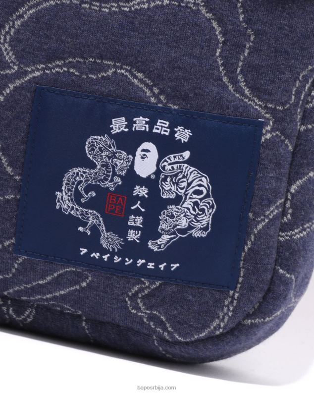 Морнарско плаво мушкарци A Bathing Ape абц цамо торба за раме J4280421