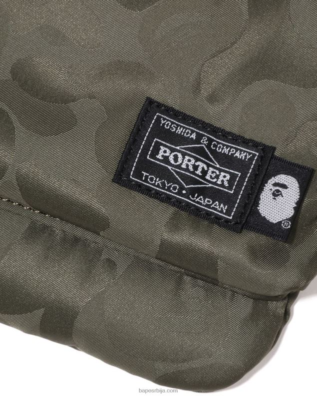 Војничко зелена мушкарци A Bathing Ape к портер чврста маскирна торбица за раме J4280548