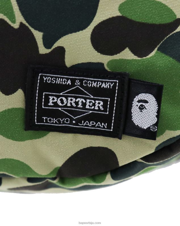 Војничко зелена мушкарци A Bathing Ape портер абц цамо торба за раме J4280754