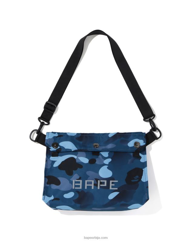 Плави мушкарци A Bathing Ape градатион цамо торба за раме J4280768