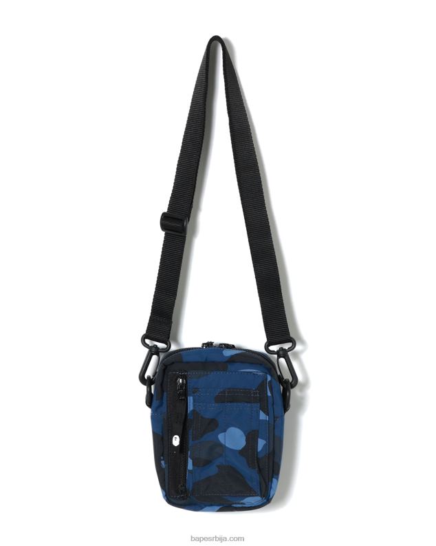 Морнарско плаво мушкарци A Bathing Ape боја маскирна војна торба за раме J4280771