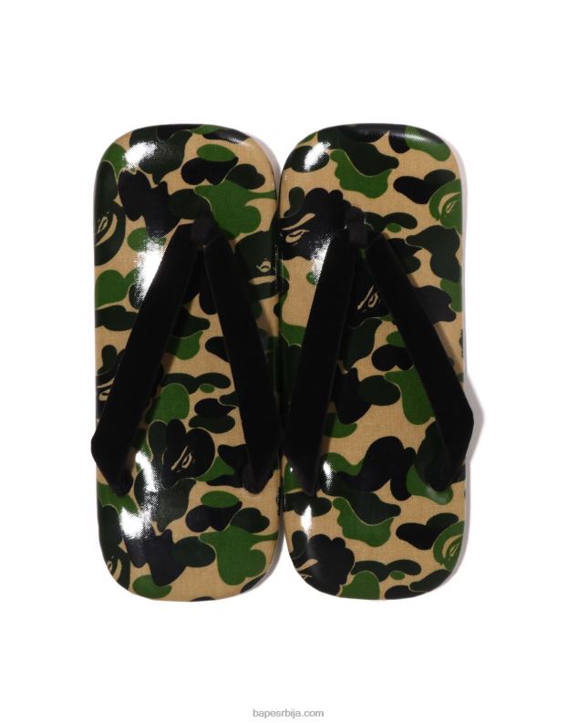 Војничко зелена мушкарци A Bathing Ape абц цамо јапанске сандале J4280667
